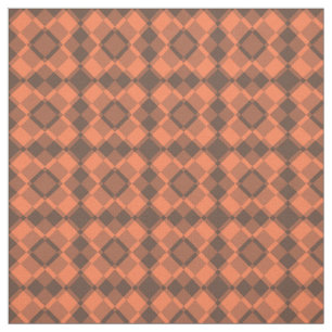 Korallbrun Rutig Argyle Mönster Tyg