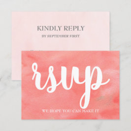 Koralldrömmar Akvarell Bröllop RSVP-kort Inbjudningar