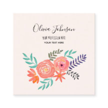 Korallfärgsvattenfärgsblomma Bouquet