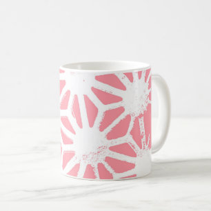 Korallgeometrisk mönster kaffemugg
