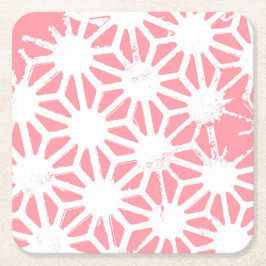 Korallgeometrisk mönster underlägg papper kvadrat