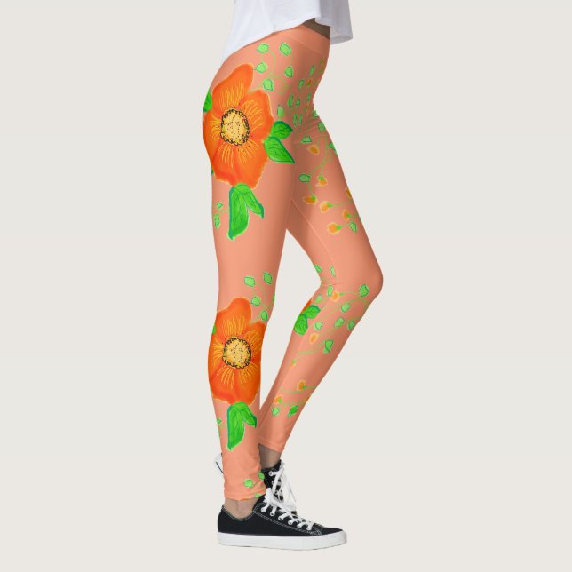 Korallgram och Orange Leggings (Höger)