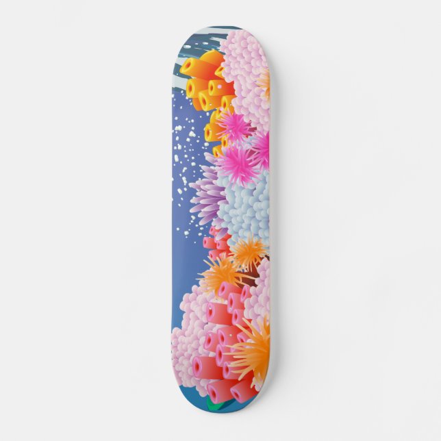 Korallhav Old School Skateboard Bräda 21,6 Cm (Framsida)