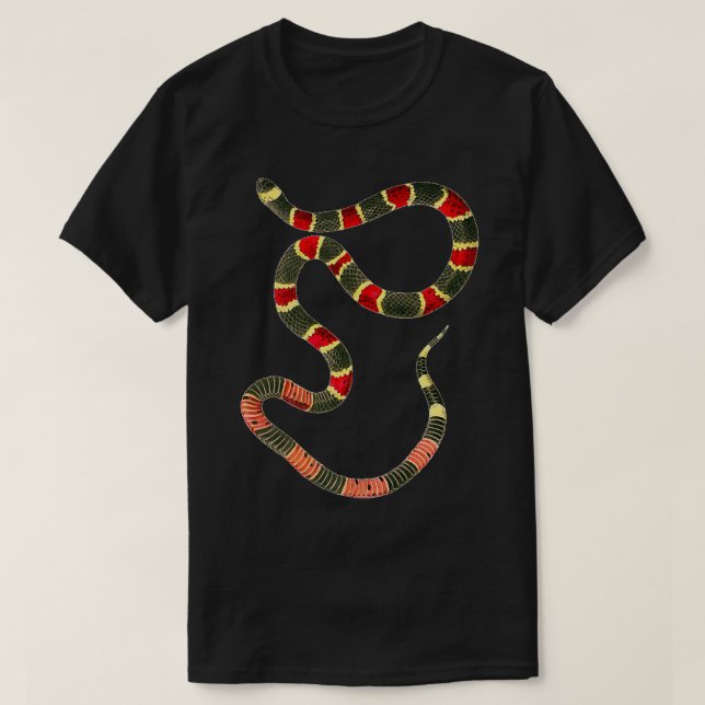 Korallormerad rektilpremie för grovkornig orm t shirt (Design framsida)