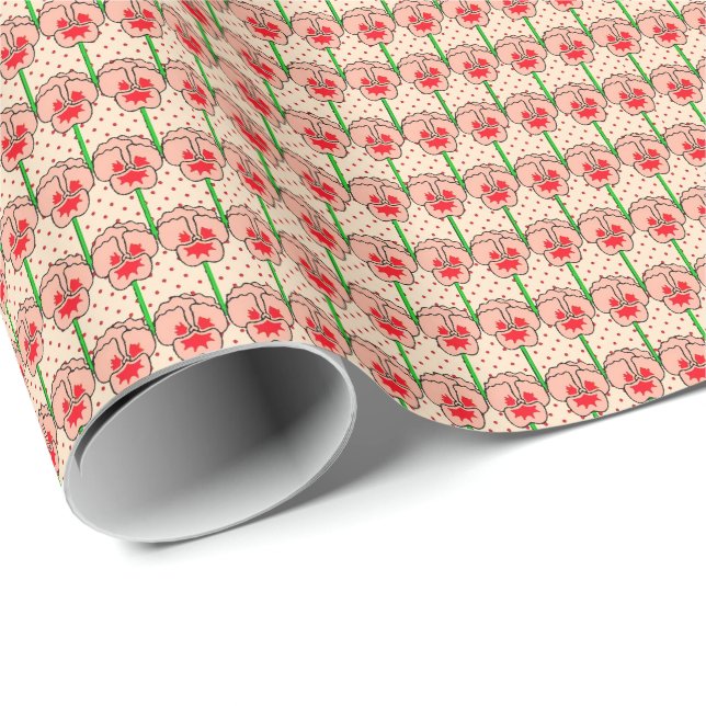 Korallpannor - tapet mönster presentpapper (Rullad Hörn)