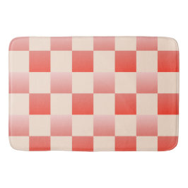 Korallpersienfärgad övertoning har kontrollerats badrumsmatta