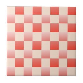 Korallpersienfärgad övertoning har kontrollerats kakelplatta