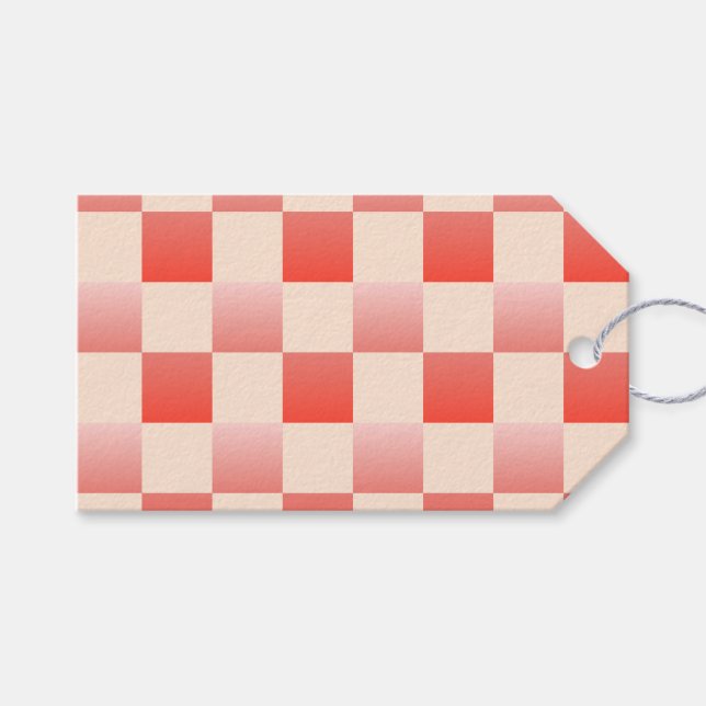 Korallpersienfärgad övertoning har kontrollerats presentetikett (Framsidan (Horisontell))