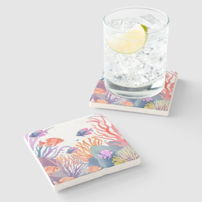 Korallrev | Akvariefiskar Ocean Stenunderlägg (Sidan)