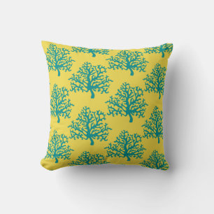 Korallrev Bright Beach Teal Pillow Kudde