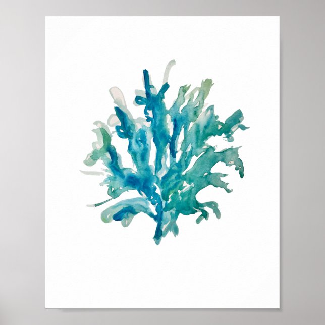 Korallrev målning Turcoise Beach Decor Wall Art Poster (Framsidan)