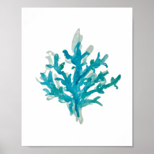 Korallrev målning Turcoise Beach Decor Wall Art Poster