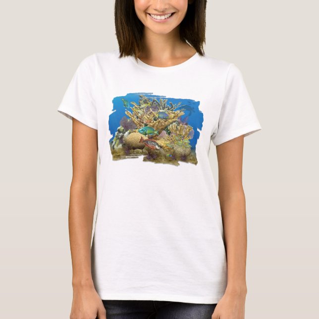 Korallrev- och revfiskT-tröja T Shirt (Framsida)