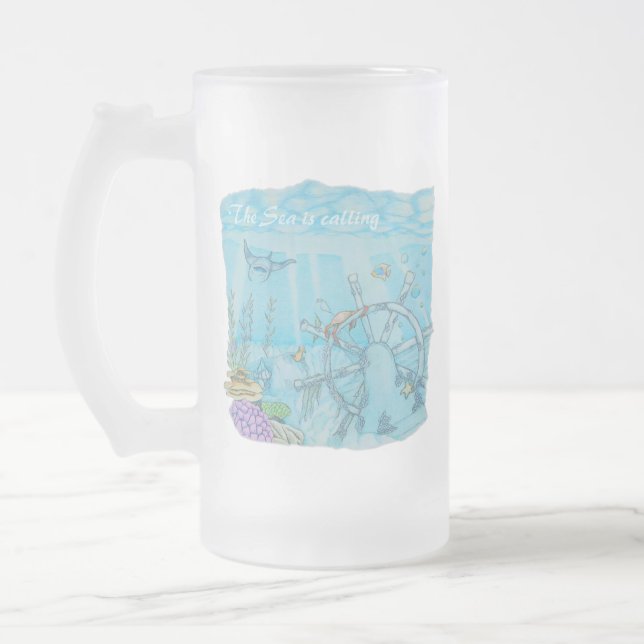 Korallrev vrak frostat ölglas (Vänster)
