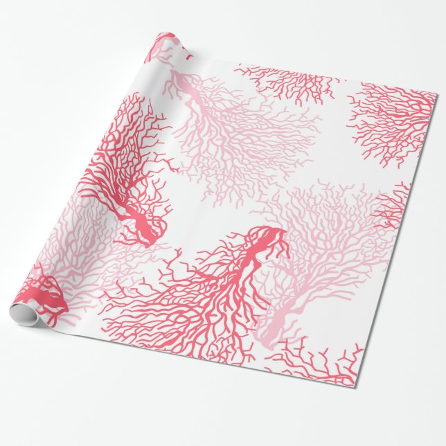 Korallrevmönster Presentpapper (Utrullad)