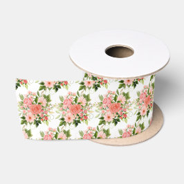 Korallröda rosor med lövverk
