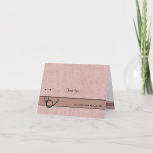 Korallstetoskoptack vek Notecard Tack Kort