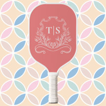 Koralrosa Monogram Initial Feminint Klassiskt Vape
