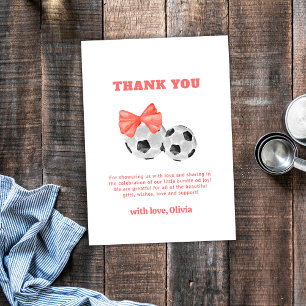 Koralrosa Oj, Baby, Fotboll, Sport, Baby Shower Tack Kort