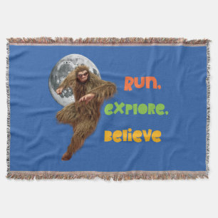 Körande Sasquatch Äventyr Tro Design Filt