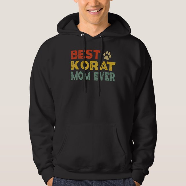 Korat Cat Mamma Owner Breeder Kitten Hoodie (Framsida)
