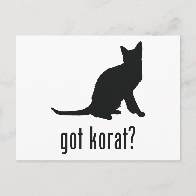 Korat Cat Vykort (Framsida)