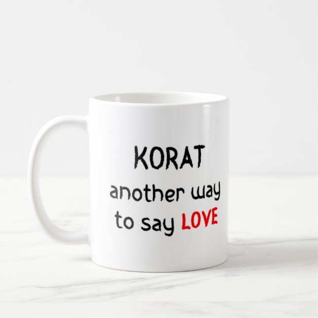 korat kärlek kaffemugg (Vänster)