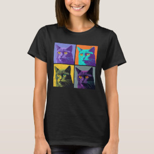 Korat Kat Pop Illustration Färgämnen Kvinnor T Shirt