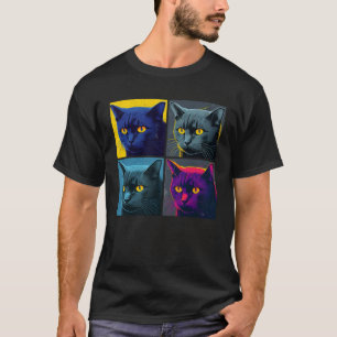 Korat Kat Pop Illustration Färgämnen Kvinnor T Shirt