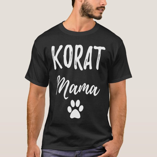 Korat Mamma Cat Mamma Idea T Shirt (Framsida)