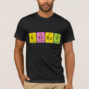 Koray periodisk skjorta bord namn tee shirt
