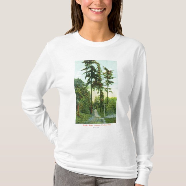 Körbanan beskådar på skogsmarken parkerar t-shirt (Framsida)