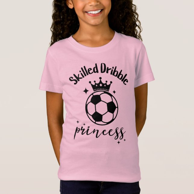 Körbar prinsessa Soccer Girl Cute T Shirt (Framsida)