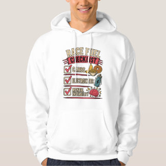 Körbränslechecklista | Rolig löparhumor Hoodie