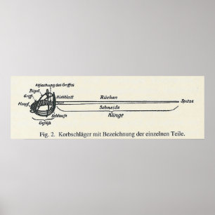 Korbschläger fäktningsvärd poster