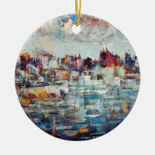 Korcula Town Julgransprydnad Keramik (Framsidan)