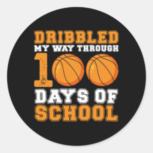Körde min väg genom 100 dagars skolbasket runt klistermärke