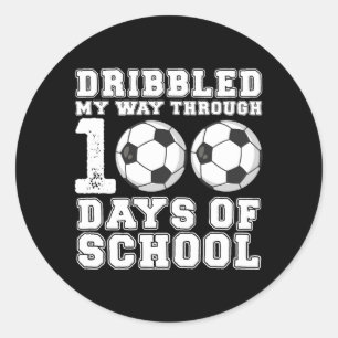 Körde min väg genom 100 dagars skolfotboll runt klistermärke