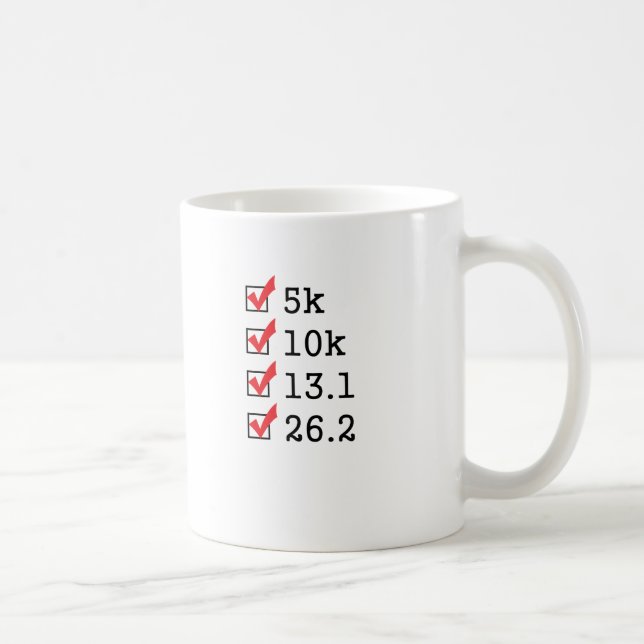 Körde slutligen maratonen kaffemugg (Höger)