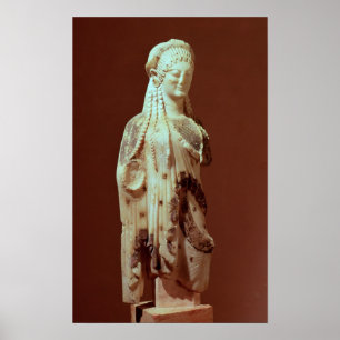Kore figur, c.510 BC Poster