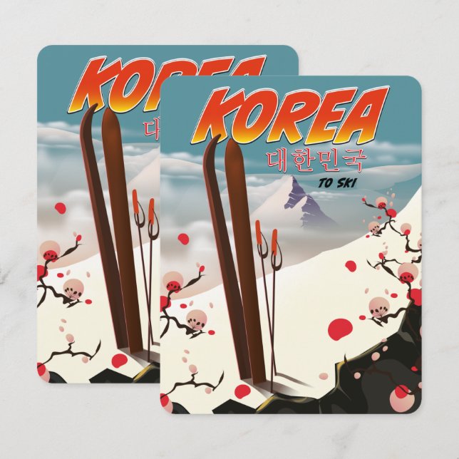Korea att åka skidor (Fram/baksida)