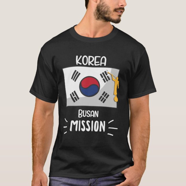 Korea Busan Mormon LDS Mission Missionary T Shirt (Framsida)