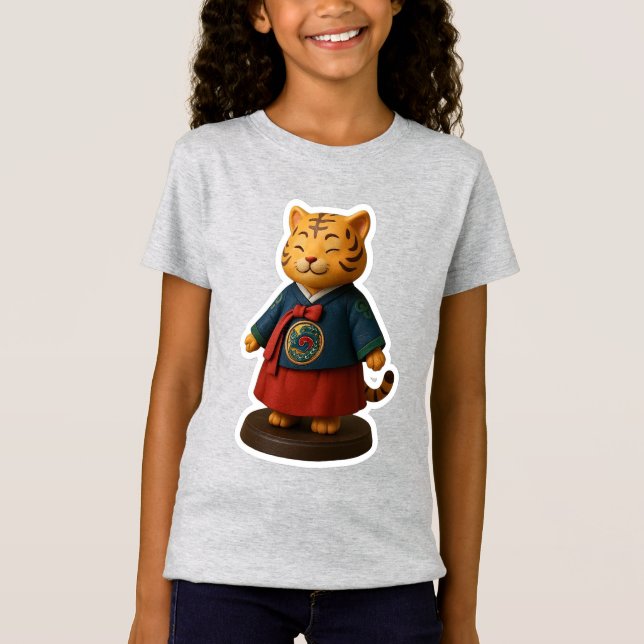 Korea hanbok for Girls T-Shirts (Framsida)