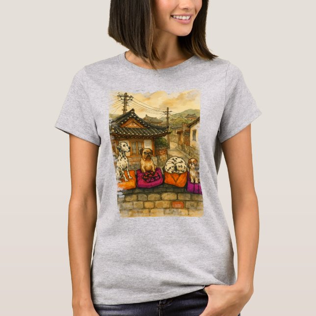 Korea Hundar T Shirt (Framsida)