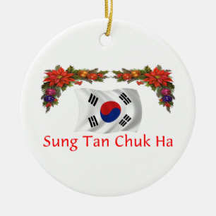 Korea jul julgransprydnad keramik