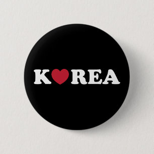 Korea Kärlek Heart Button Knapp
