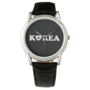 Korea Kärlek Heart Flagga Armbandsur