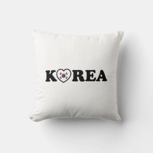 Korea Kärlek Heart Flagga Kudde