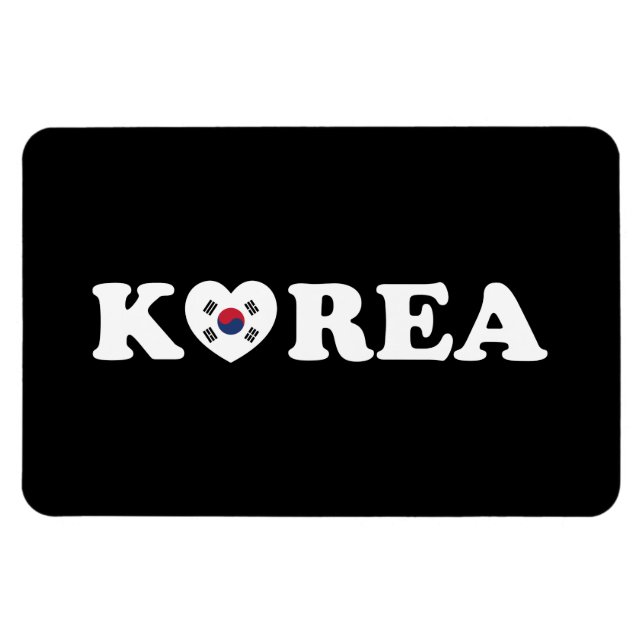 Korea Kärlek Heart Flagga Magnet (Horisontell)