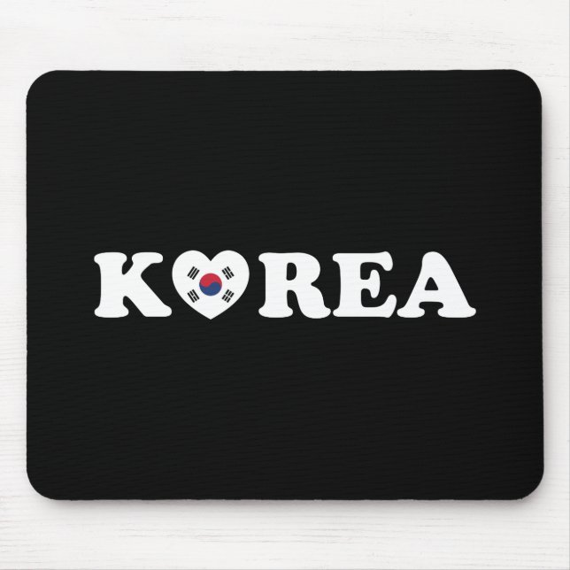 Korea Kärlek Heart Flagga Musmatta (Framsidan)